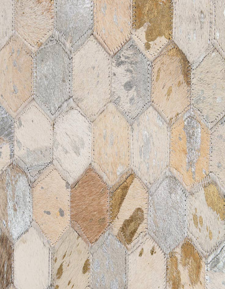 Detail image of 5' 2 x 7' 11 Cowhide - Patchwork Rug