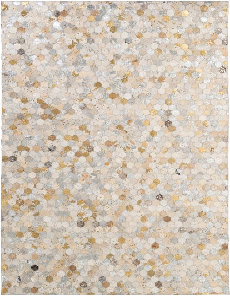 Detail image of 5' 2 x 7' 11 Cowhide - Patchwork Rug