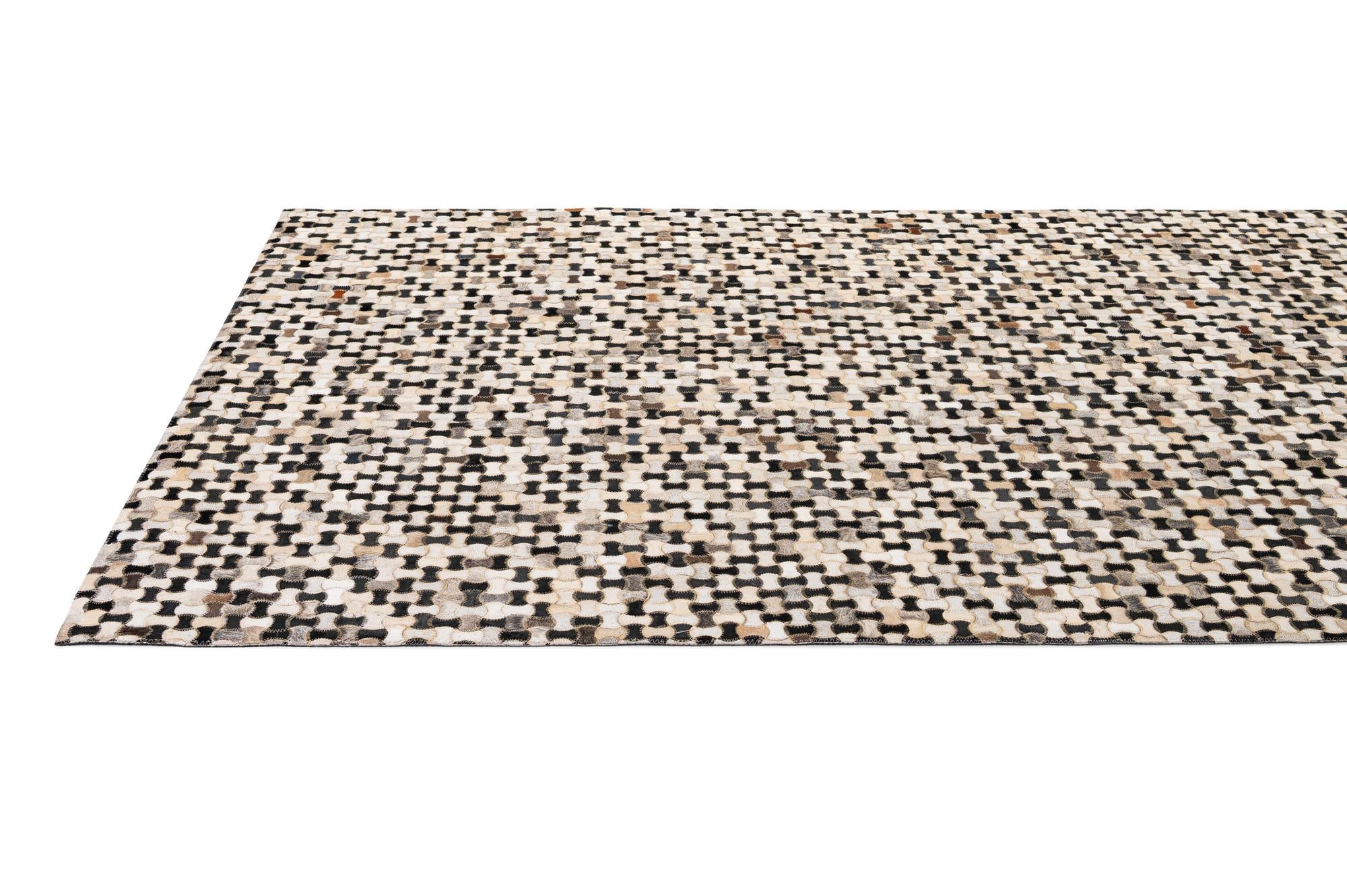 5' 1 x 8' 1 Cowhide - Patchwork Rug