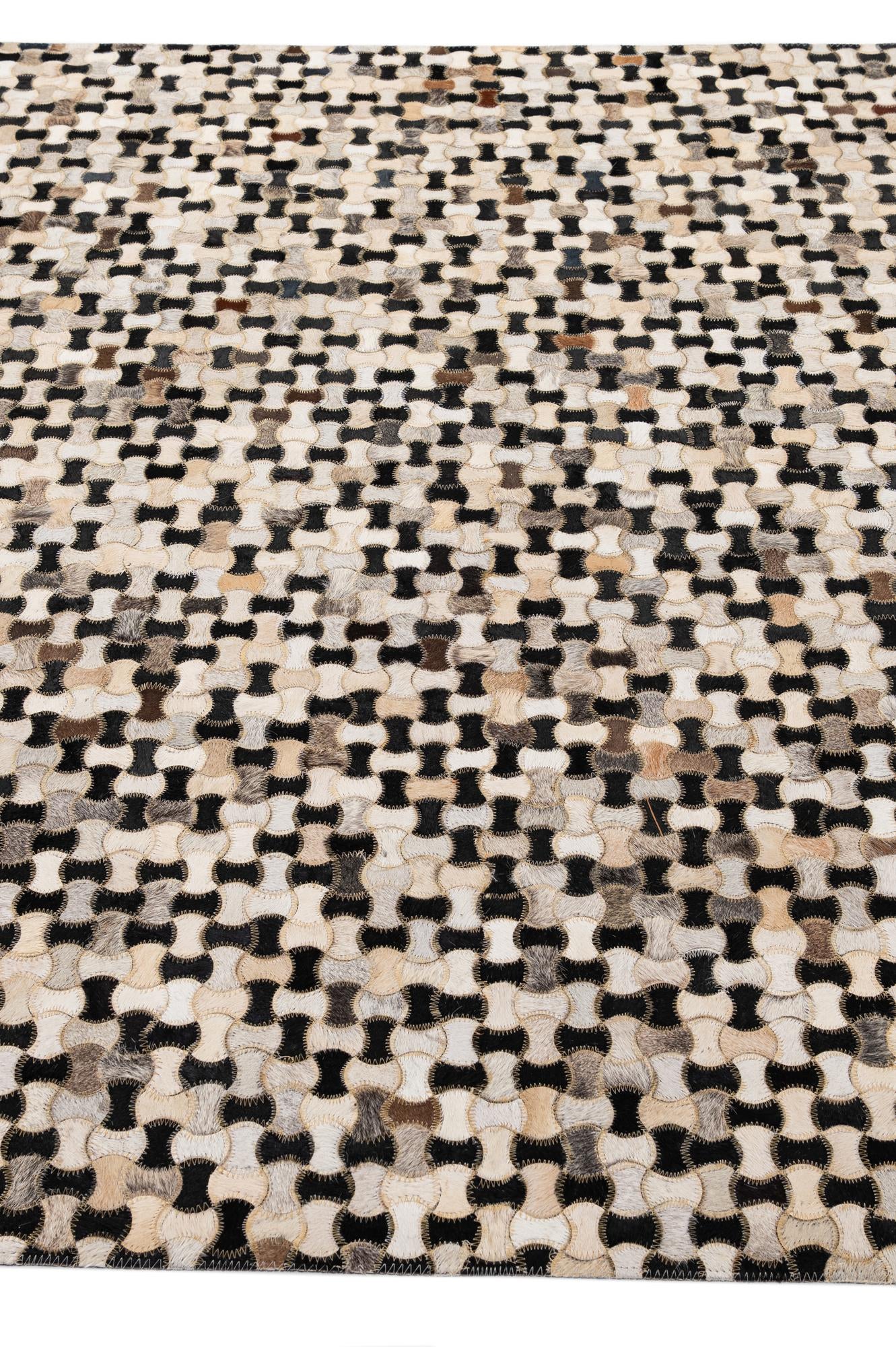 5' 1 x 8' 1 Cowhide - Patchwork Rug