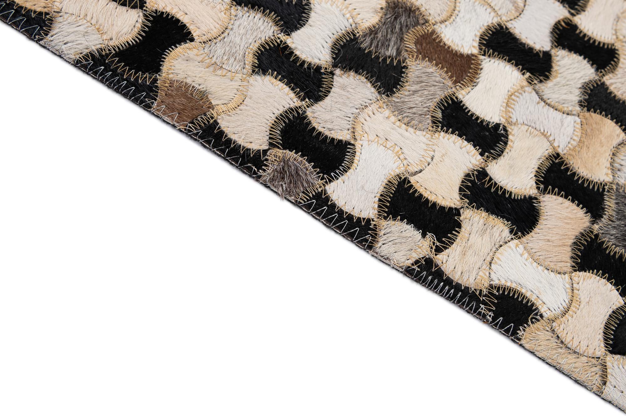 5' 1 x 8' 1 Cowhide - Patchwork Rug