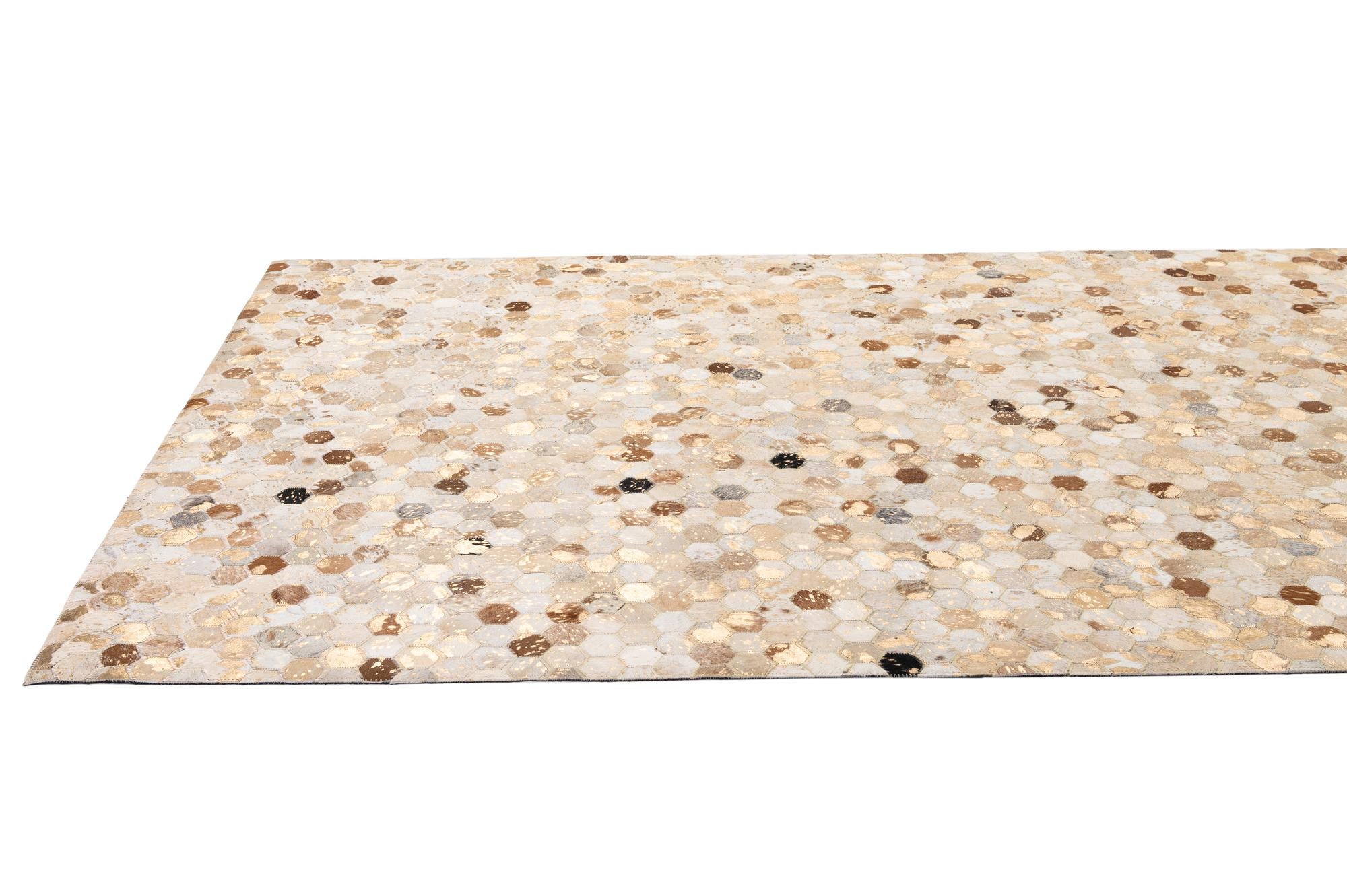 5' 2 x 8' 2 Cowhide - Patchwork Rug