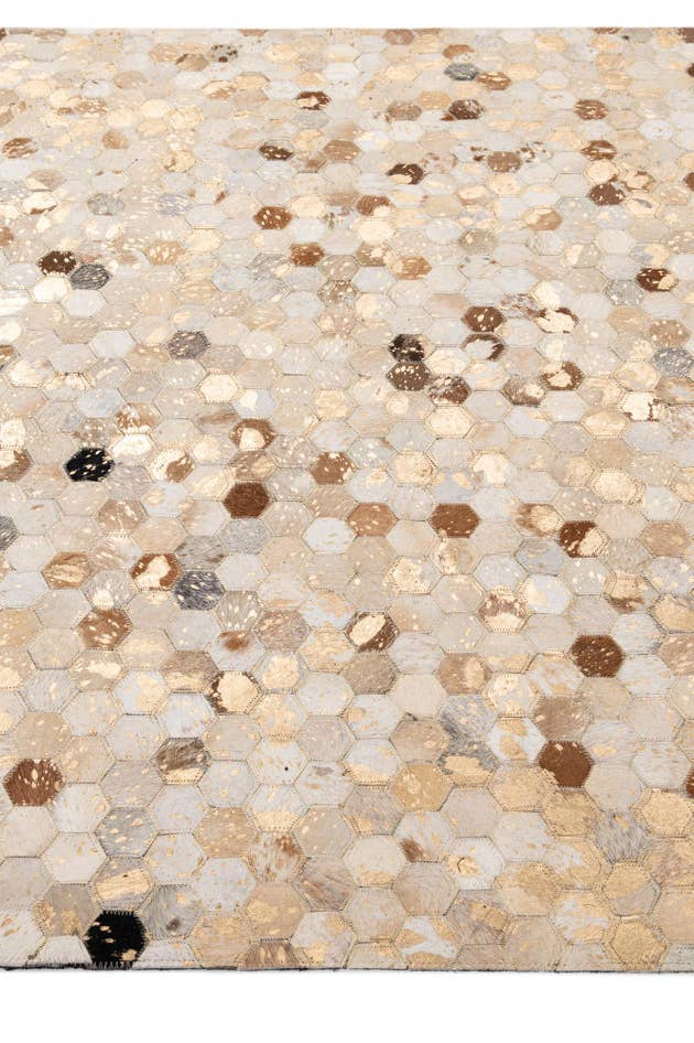 Detail image of 5' 2 x 8' 2 Cowhide - Patchwork Rug