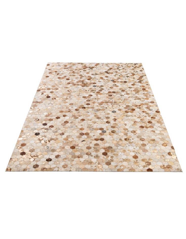 Detail image of 5' 2 x 8' 3 Cowhide - Patchwork Rug