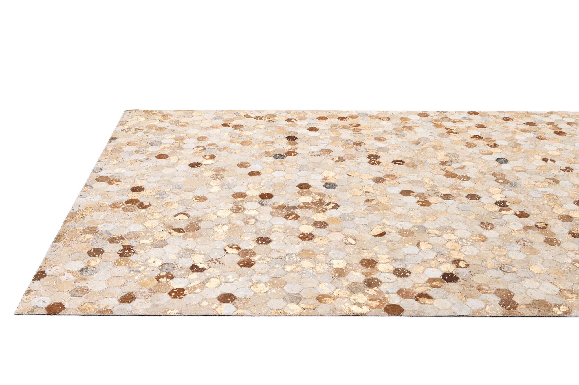 5' 2 x 8' 3 Cowhide - Patchwork Rug
