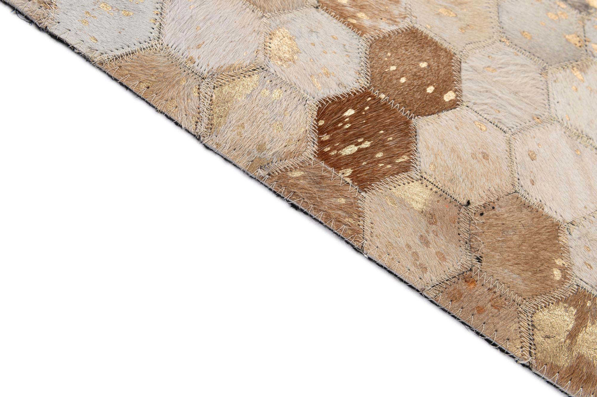 5' 2 x 8' 3 Cowhide - Patchwork Rug