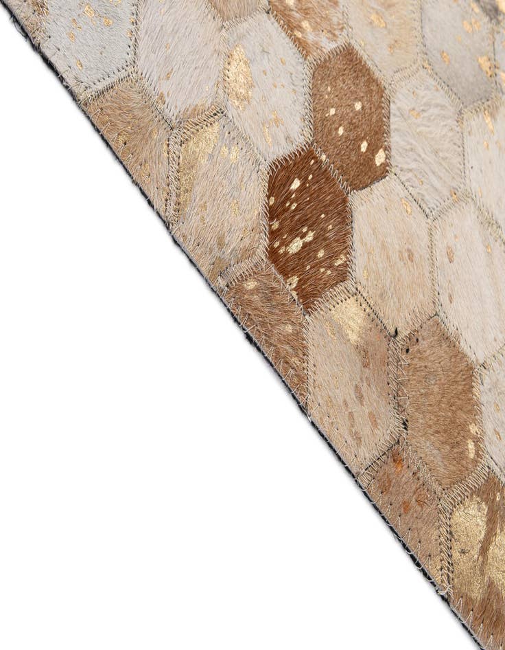 Detail image of 5' 2 x 8' 3 Cowhide - Patchwork Rug