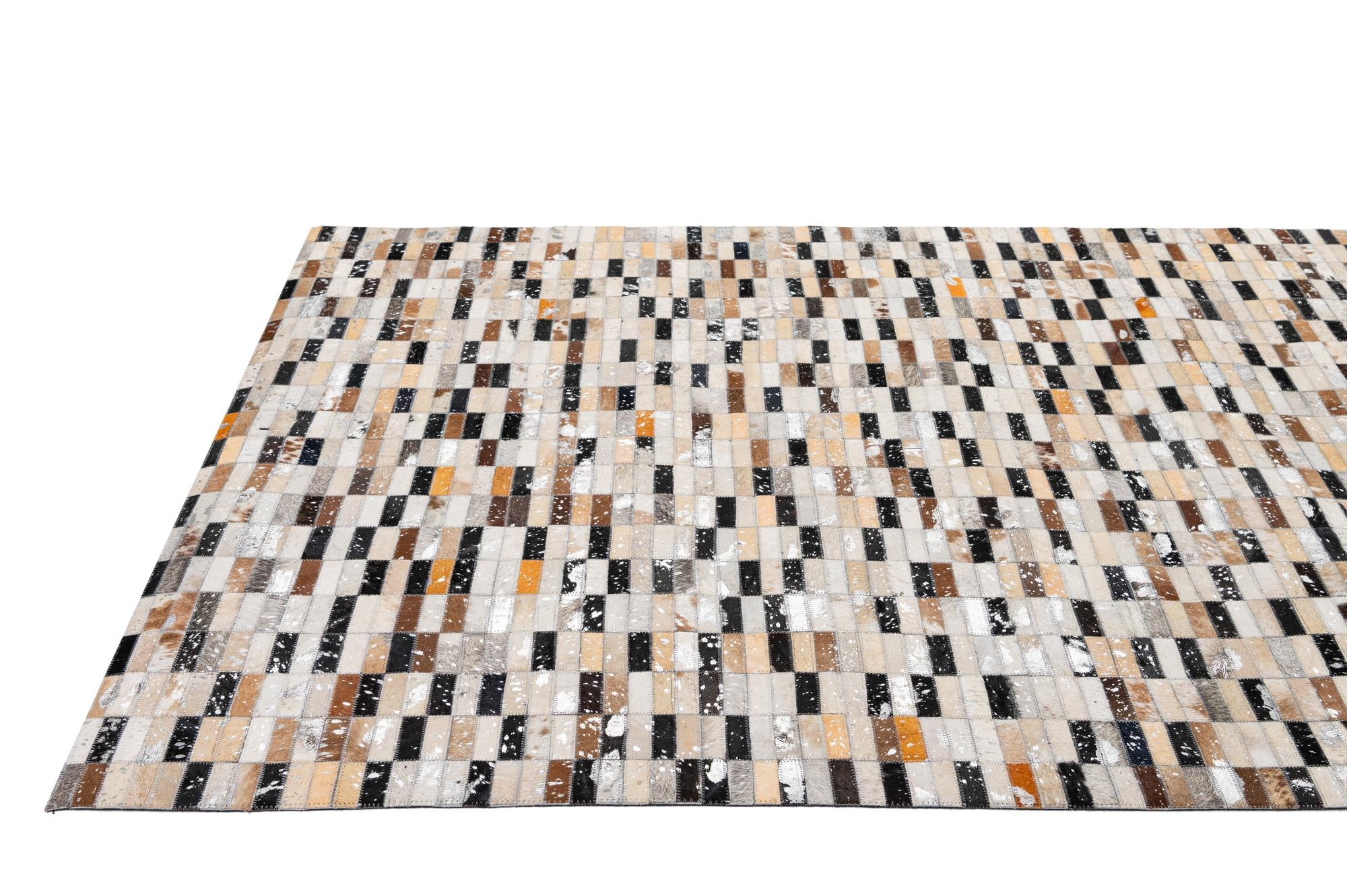 5' x 8' 2 Cowhide - Patchwork Rug