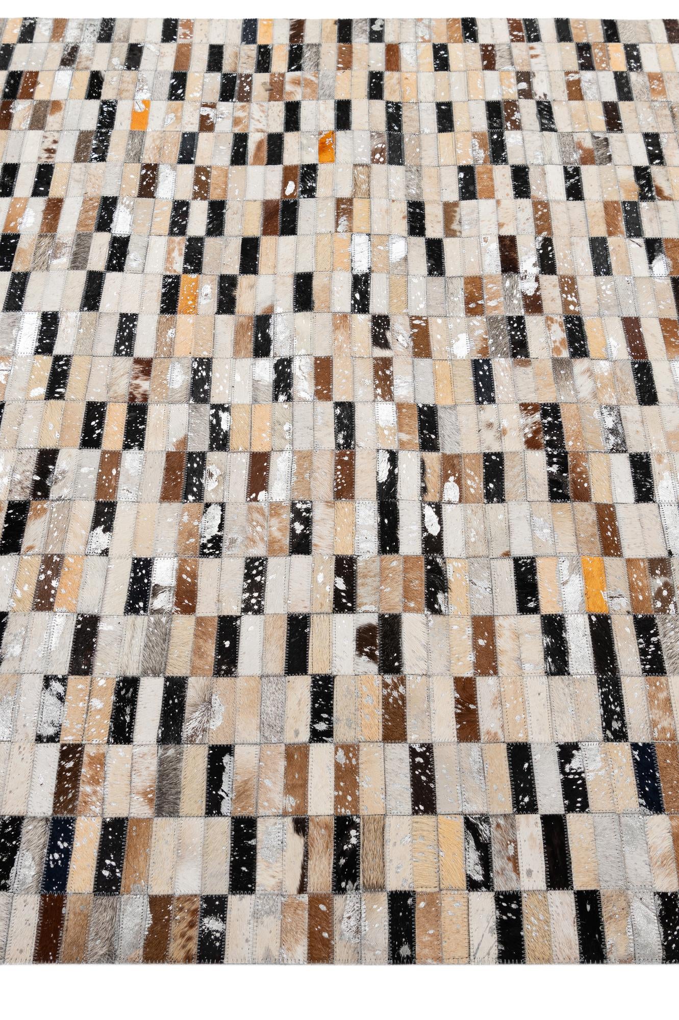 5' x 8' 2 Cowhide - Patchwork Rug