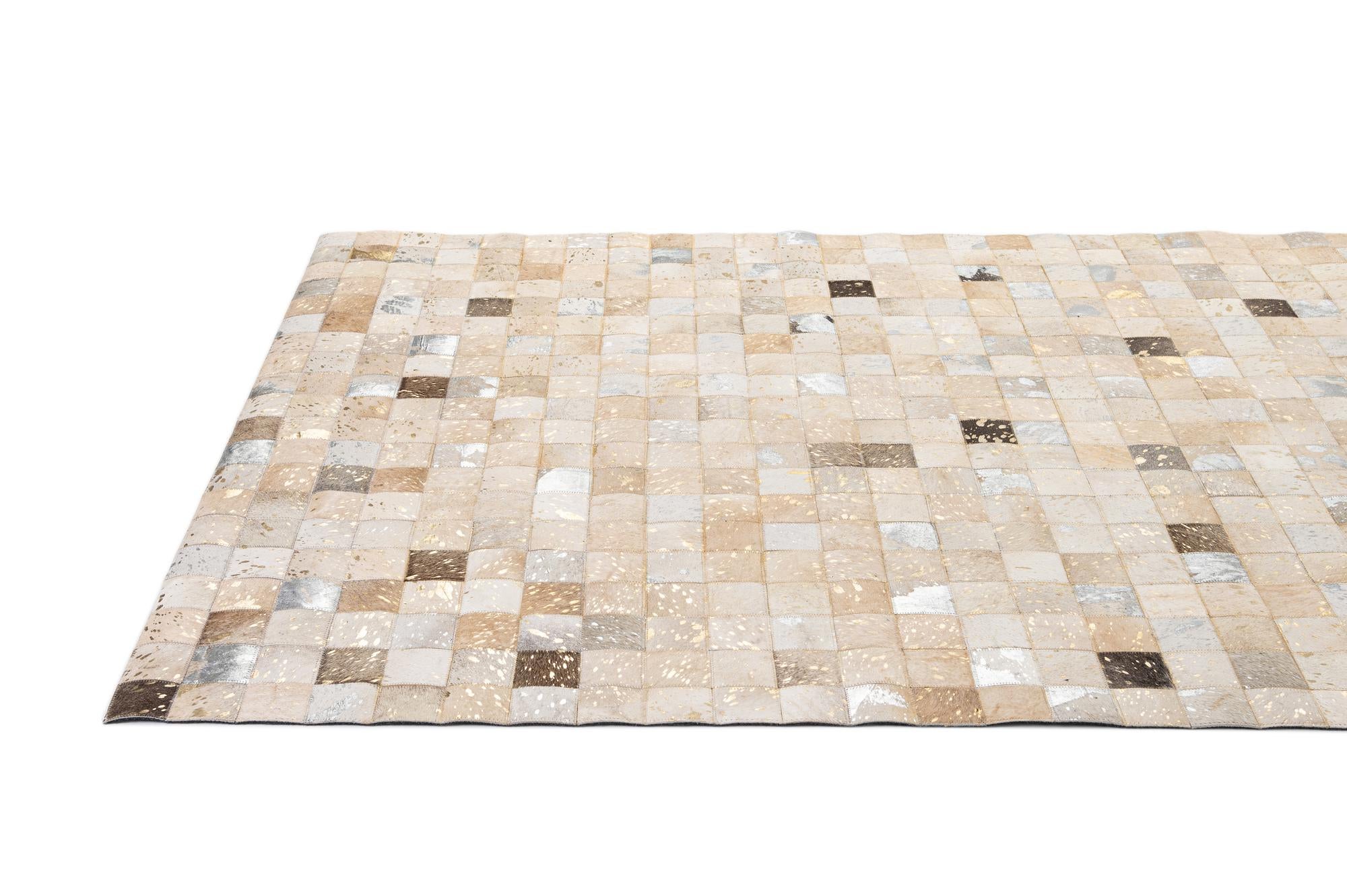 5' 1 x 8' Cowhide - Patchwork Rug