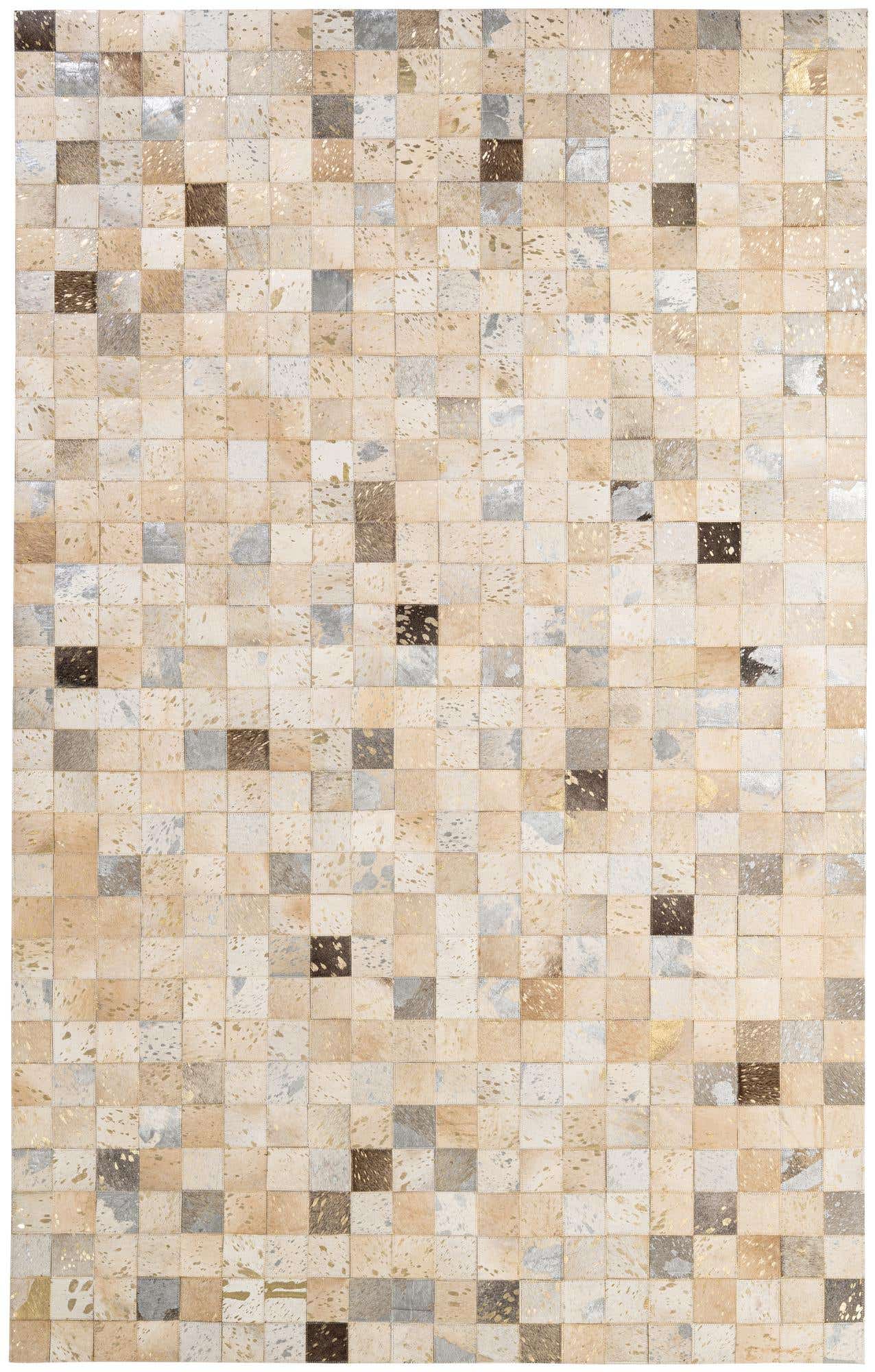 5' 1 x 8' Cowhide - Patchwork Rug