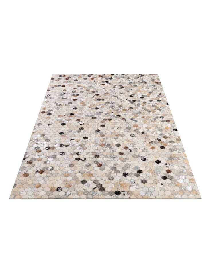Detail image of 5' 1 x 8' 1 Cowhide - Patchwork Rug