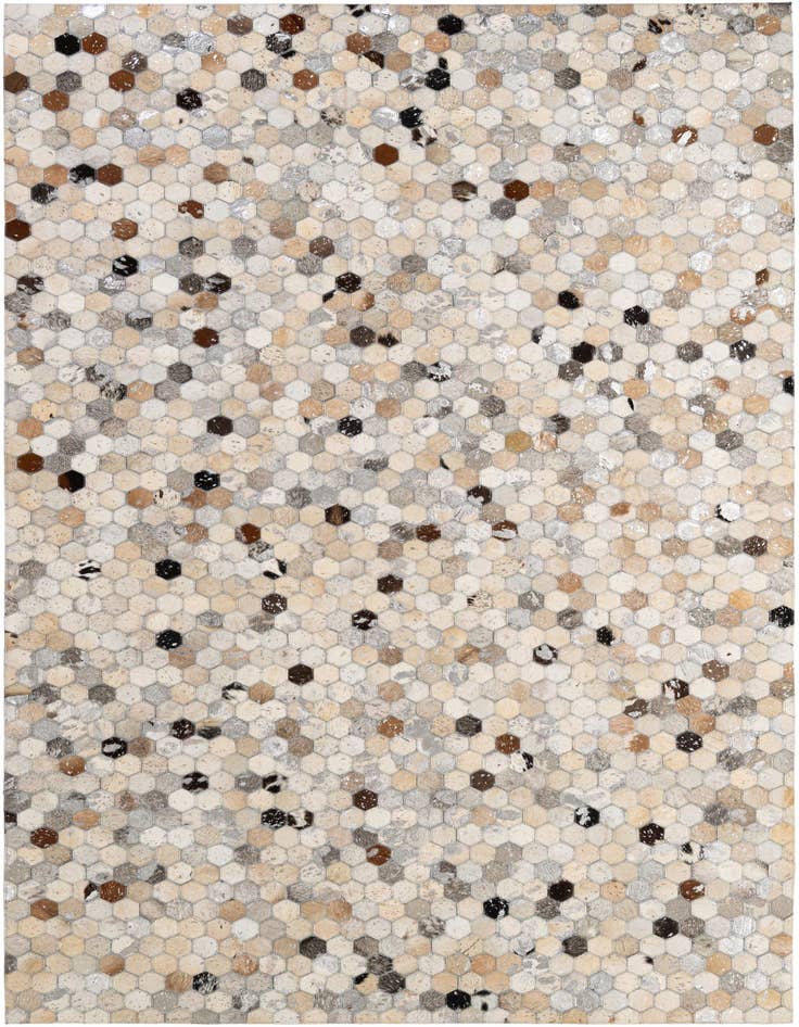 Detail image of 5' 1 x 8' 1 Cowhide - Patchwork Rug