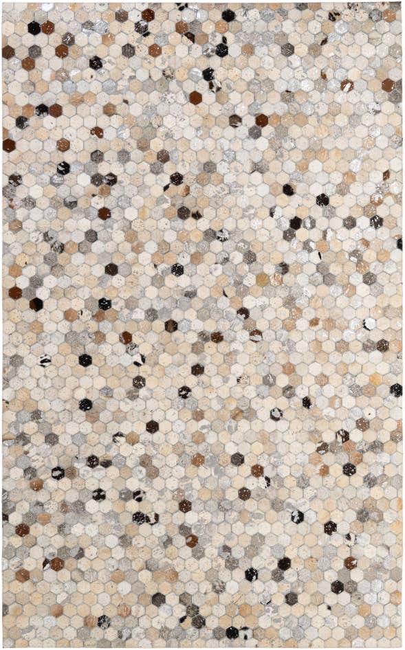 Detail image of 5' 1 x 8' 1 Cowhide - Patchwork Rug