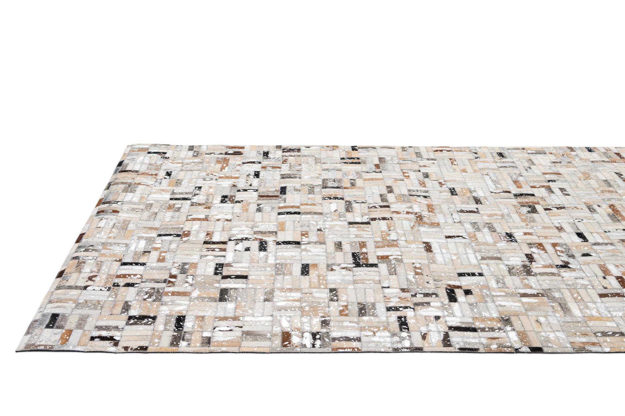 5' 1 x 8' Cowhide - Patchwork Rug