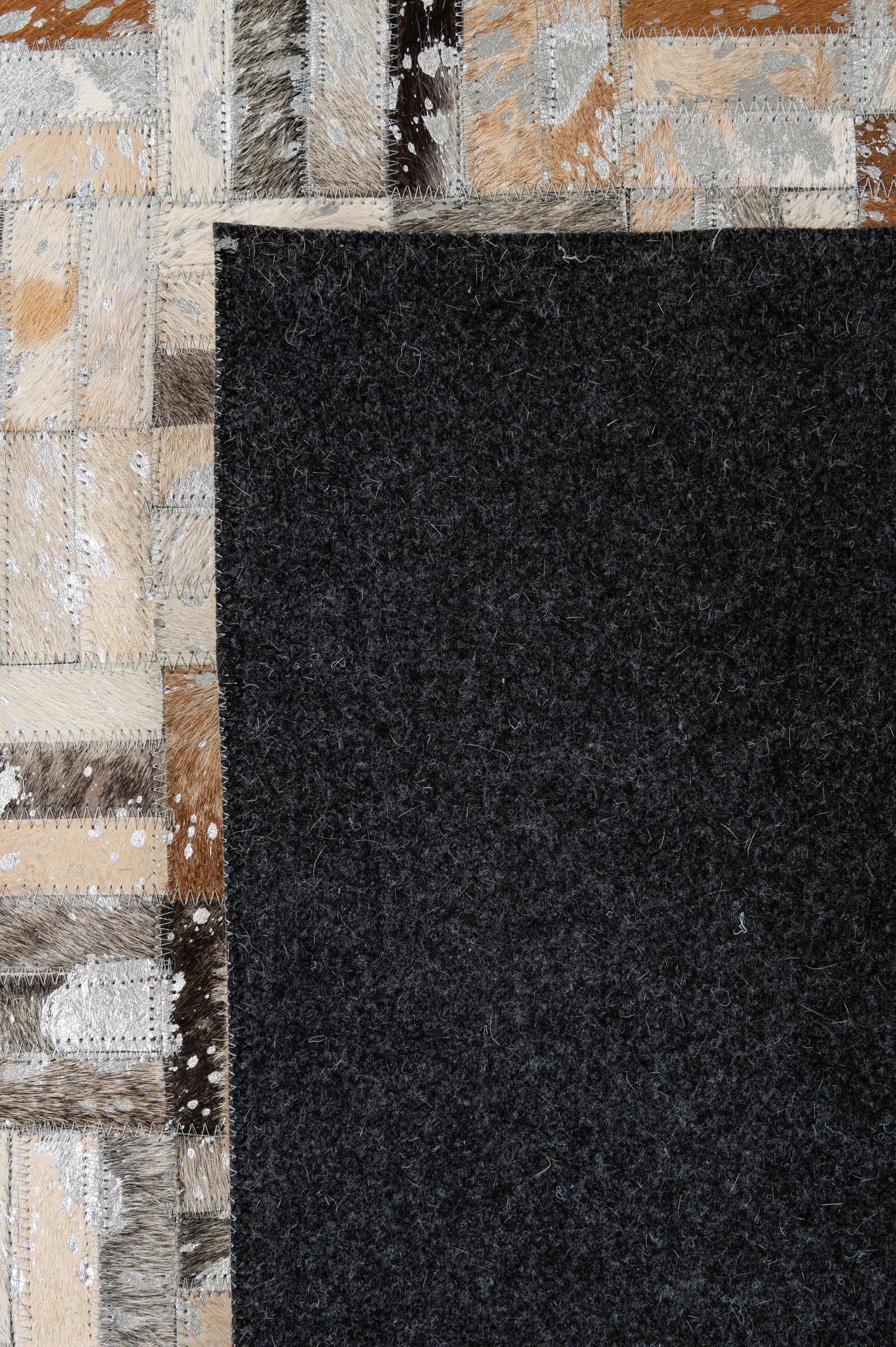 5' 1 x 8' Cowhide - Patchwork Rug
