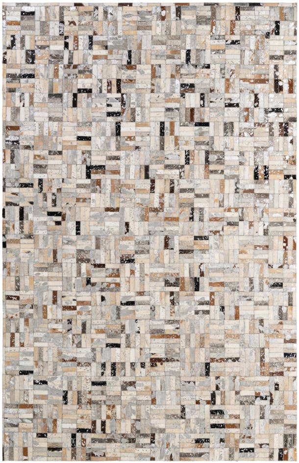 Detail image of 5' 1 x 8' Cowhide - Patchwork Rug