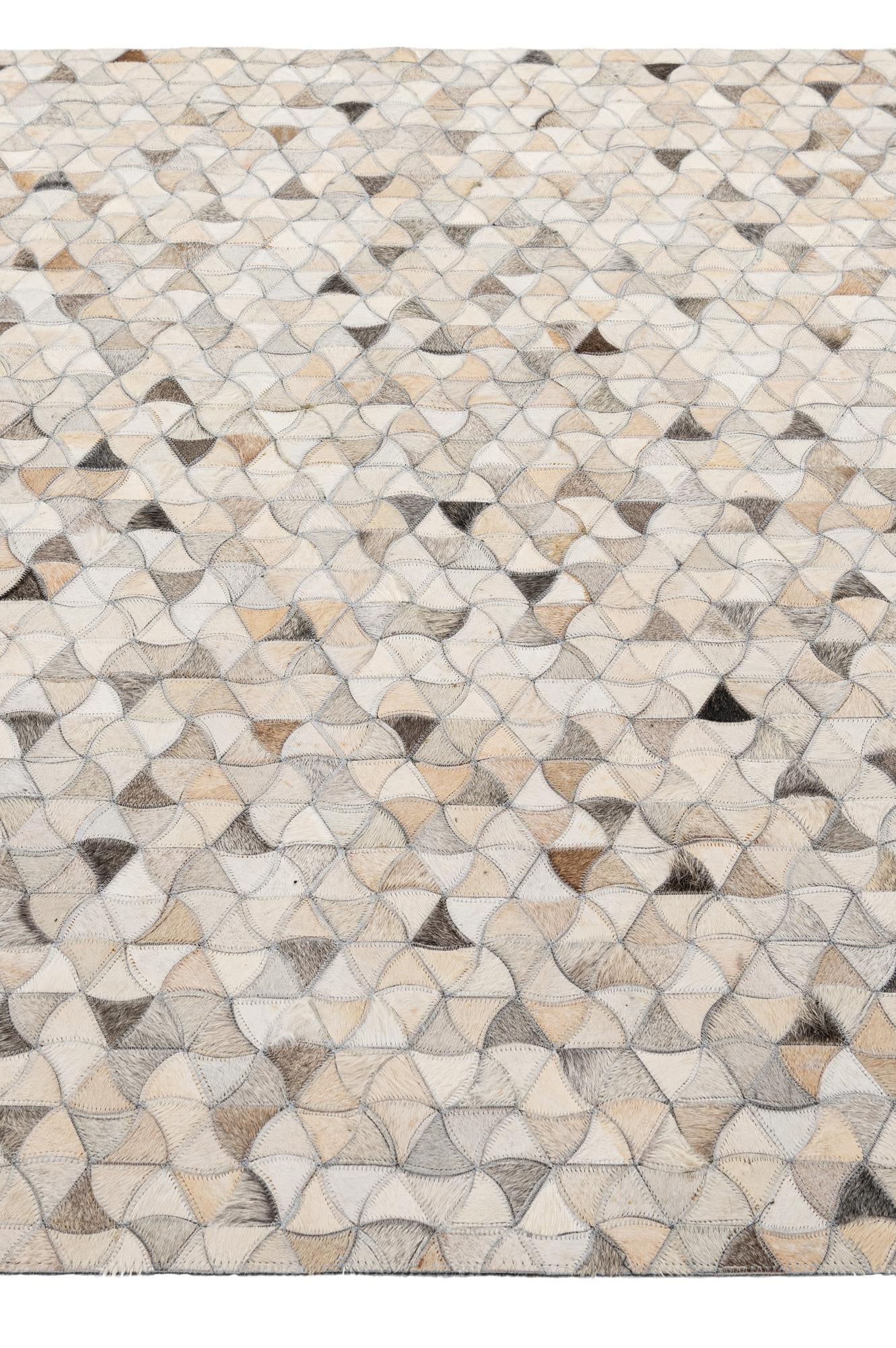 4' 11 x 8' Cowhide - Patchwork Rug