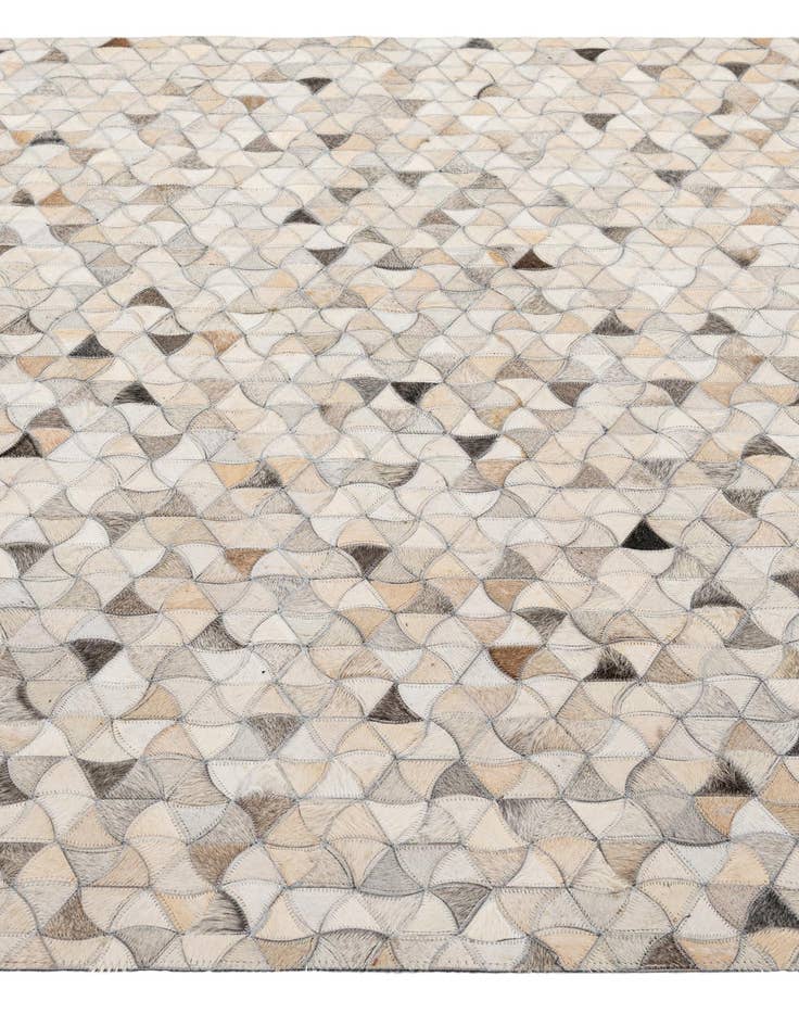 Detail image of 4' 11 x 8' Cowhide - Patchwork Rug