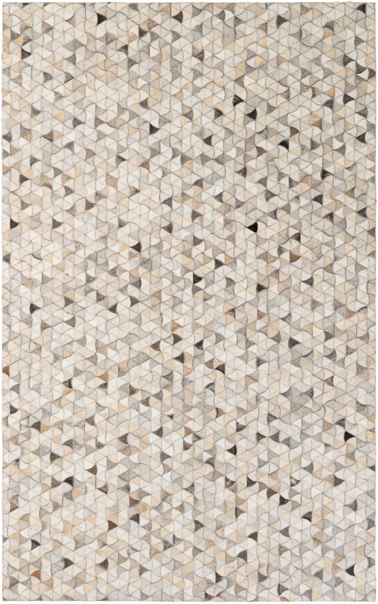4' 11 x 8' Cowhide - Patchwork Rug
