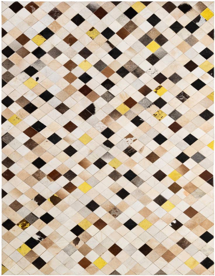 Detail image of 5' x 7' 9 Cowhide - Patchwork Rug