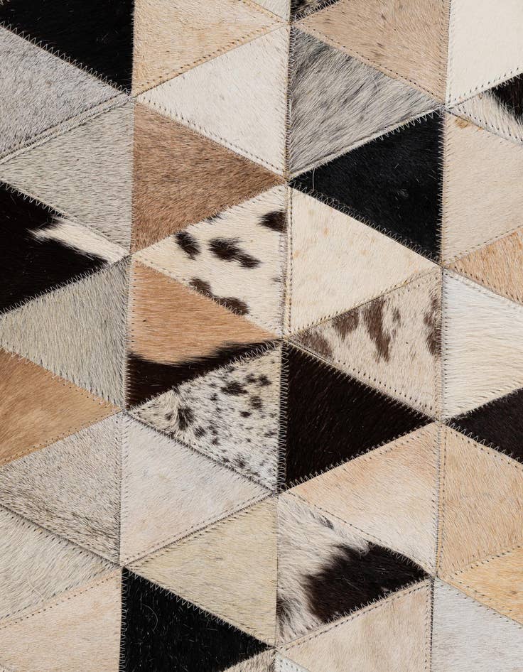 Detail image of 5' x 8' Cowhide - Patchwork Rug