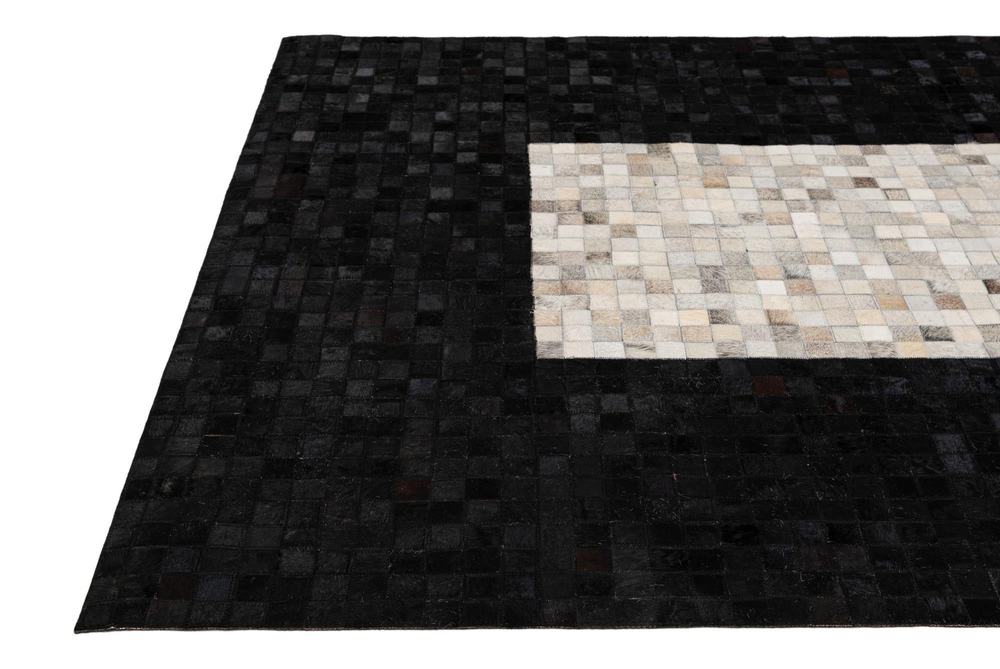 5' x 8' 1 Cowhide - Patchwork Rug
