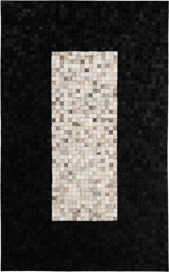 Detail image of 5' x 8' 1 Cowhide - Patchwork Rug