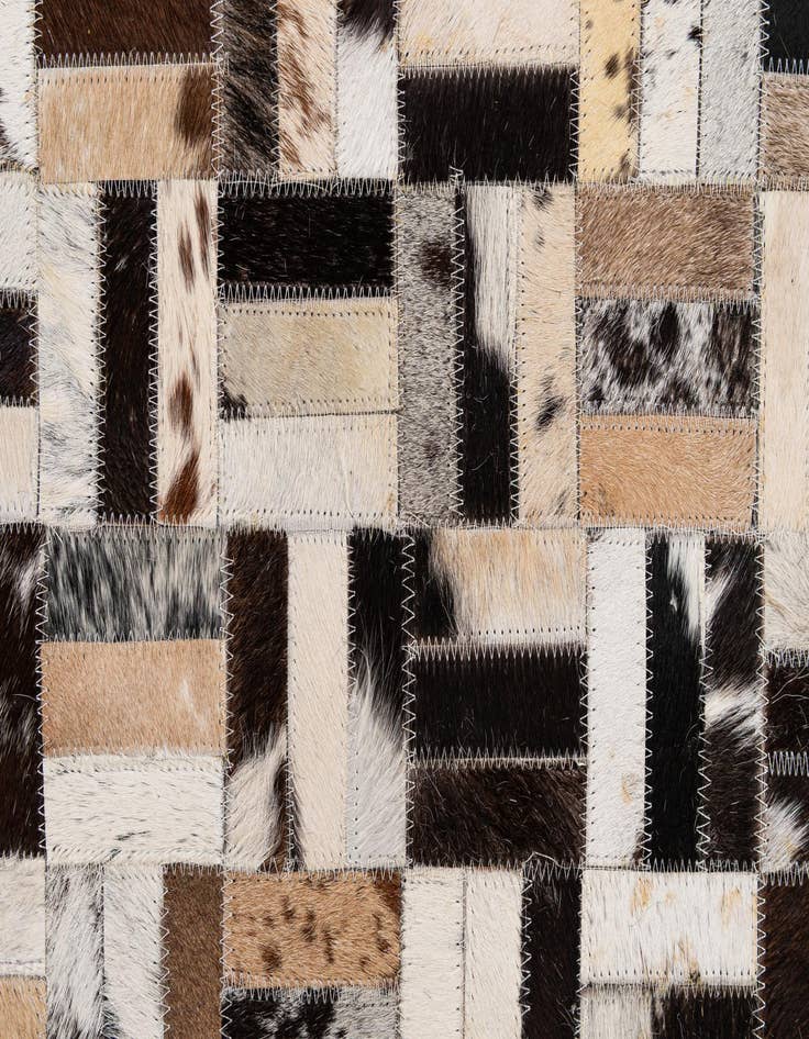 Detail image of 5' x 8' Cowhide - Patchwork Rug