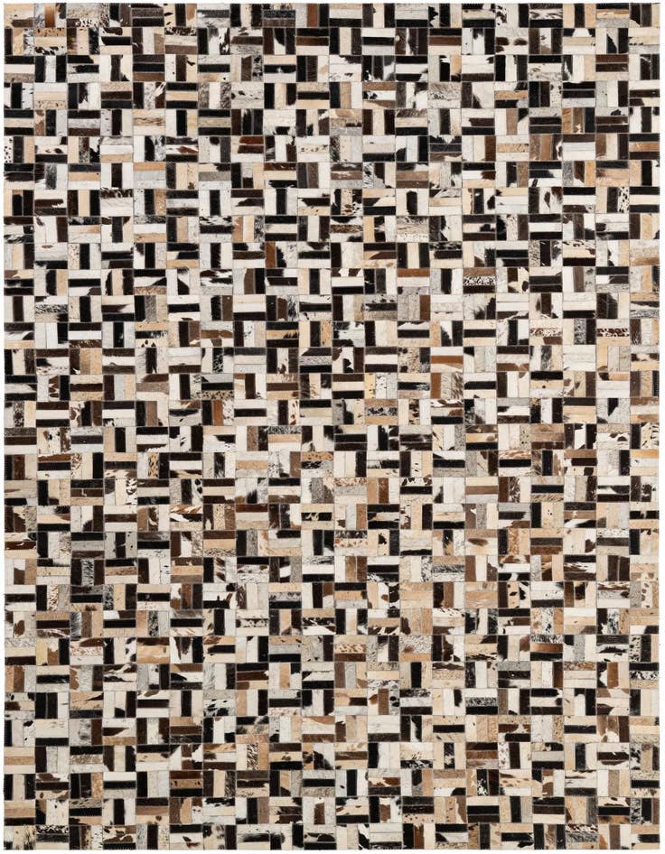 Detail image of 5' x 8' Cowhide - Patchwork Rug