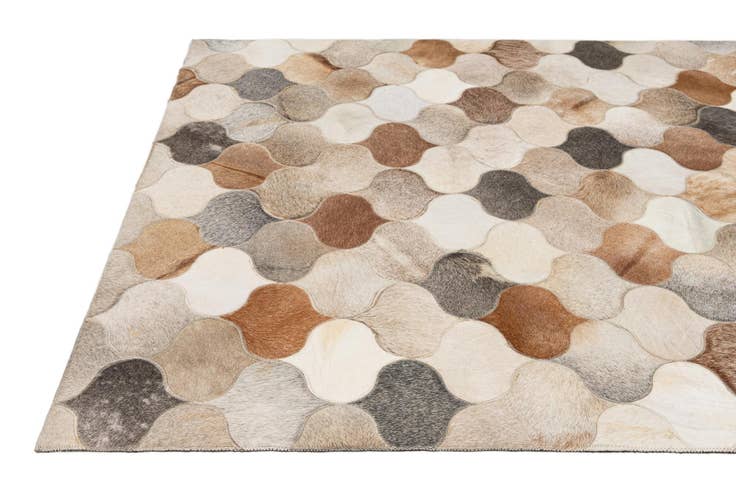 Detail image of 5' x 8' Cowhide - Patchwork Rug