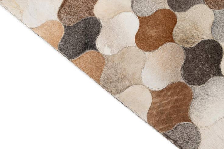 Detail image of 5' x 8' Cowhide - Patchwork Rug