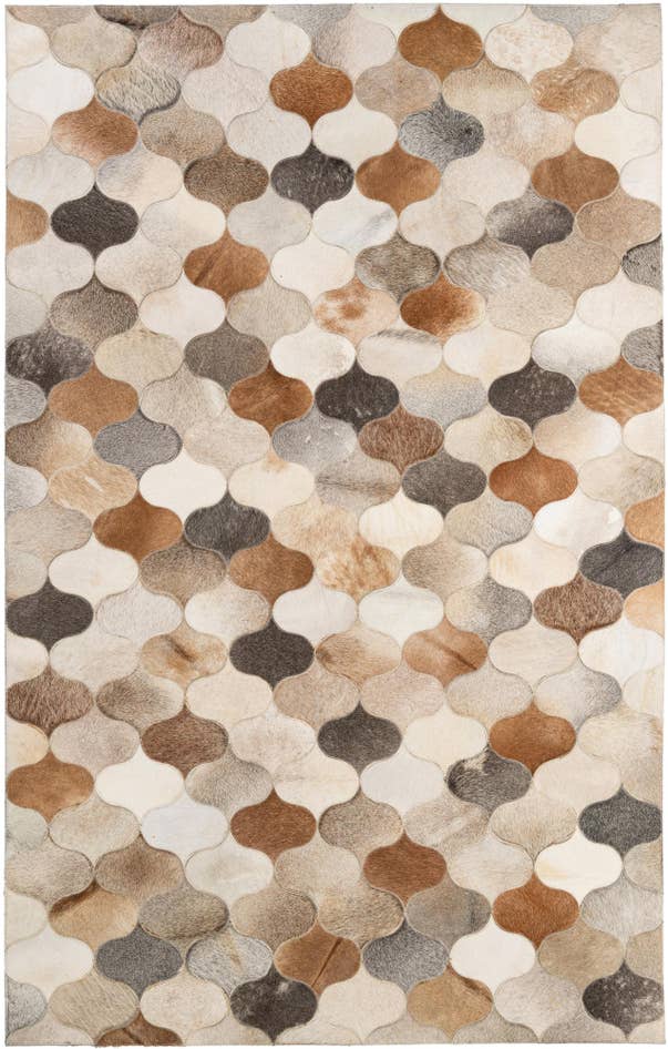 Detail image of 5' x 8' Cowhide - Patchwork Rug