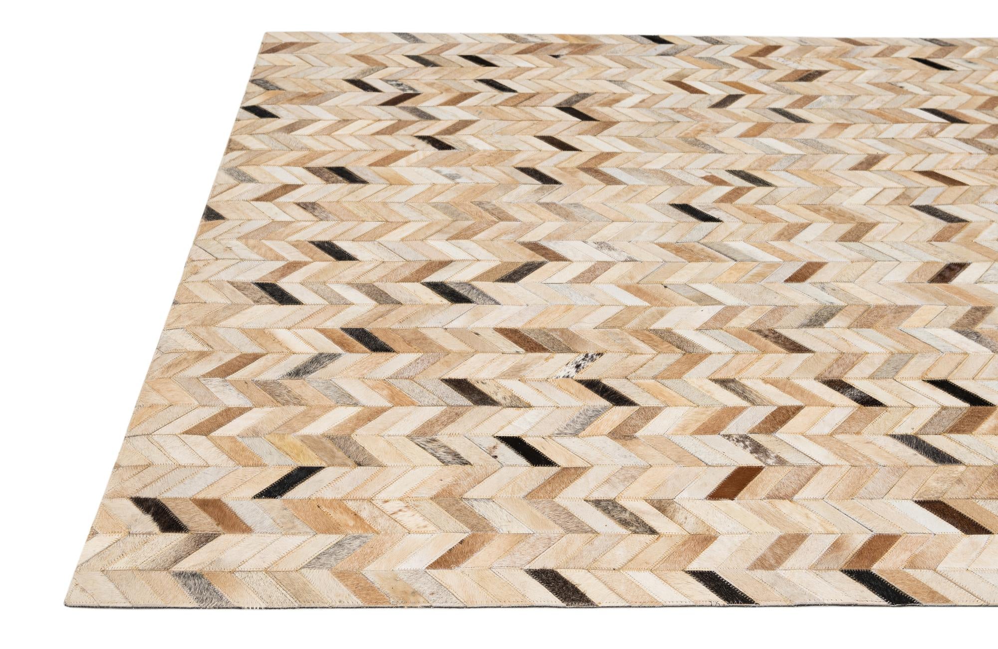 5' x 8' 2 Cowhide - Patchwork Rug
