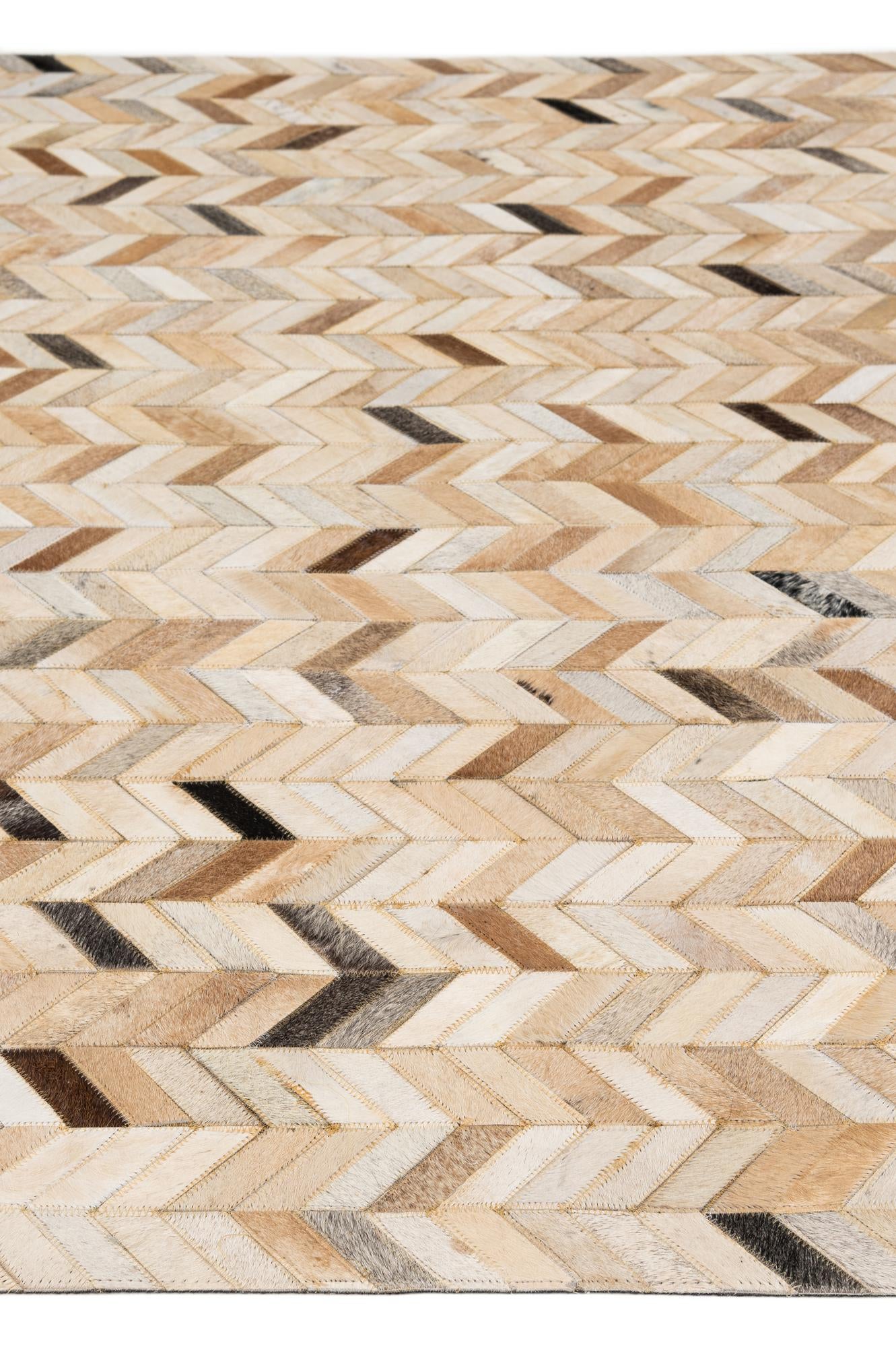 5' x 8' 2 Cowhide - Patchwork Rug