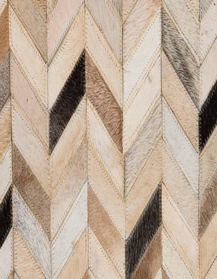 Detail image of 5' x 8' 2 Cowhide - Patchwork Rug