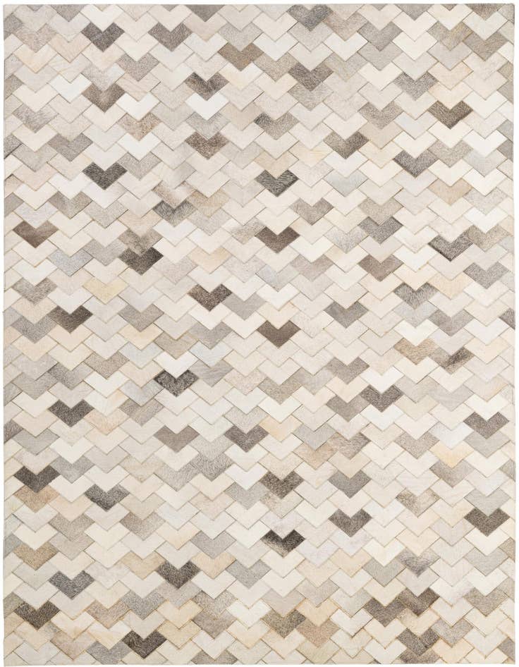 Detail image of 5' 2 x 8' Cowhide - Patchwork Rug