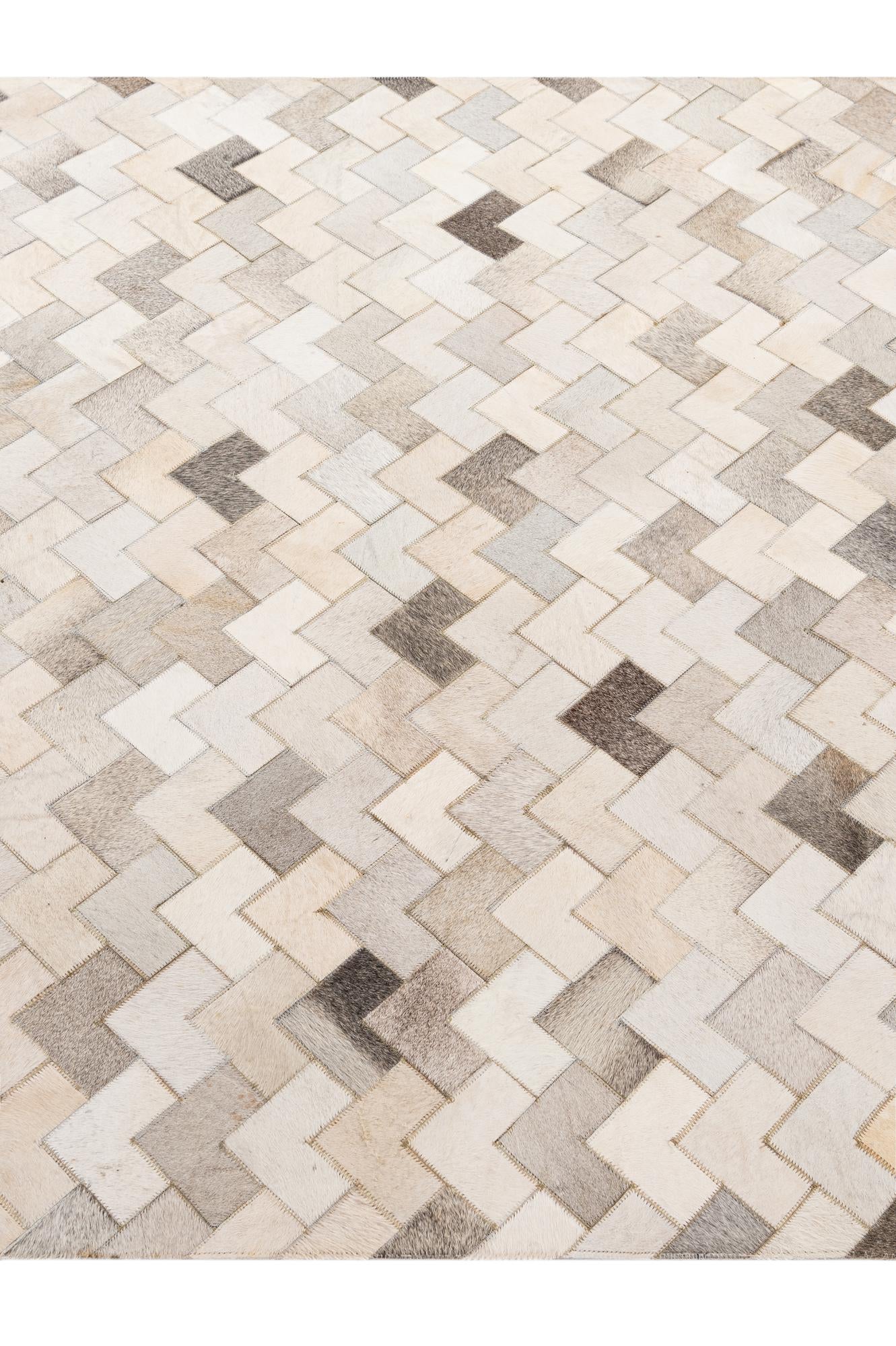 5' 2 x 8' Cowhide - Patchwork Rug