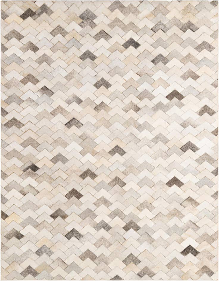 Detail image of 5' 2 x 8' Cowhide - Patchwork Rug