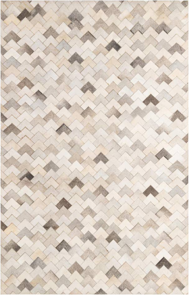 Detail image of 5' 2 x 8' Cowhide - Patchwork Rug