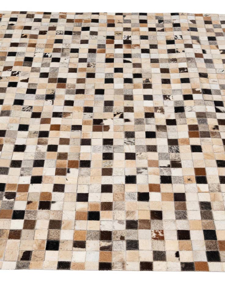 Detail image of 5' 1 x 8' 1 Cowhide - Patchwork Rug