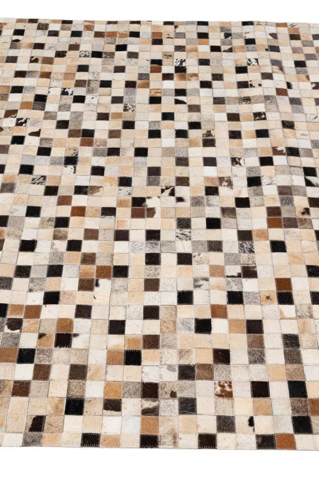 Detail image of 5' 1 x 8' 1 Cowhide - Patchwork Rug