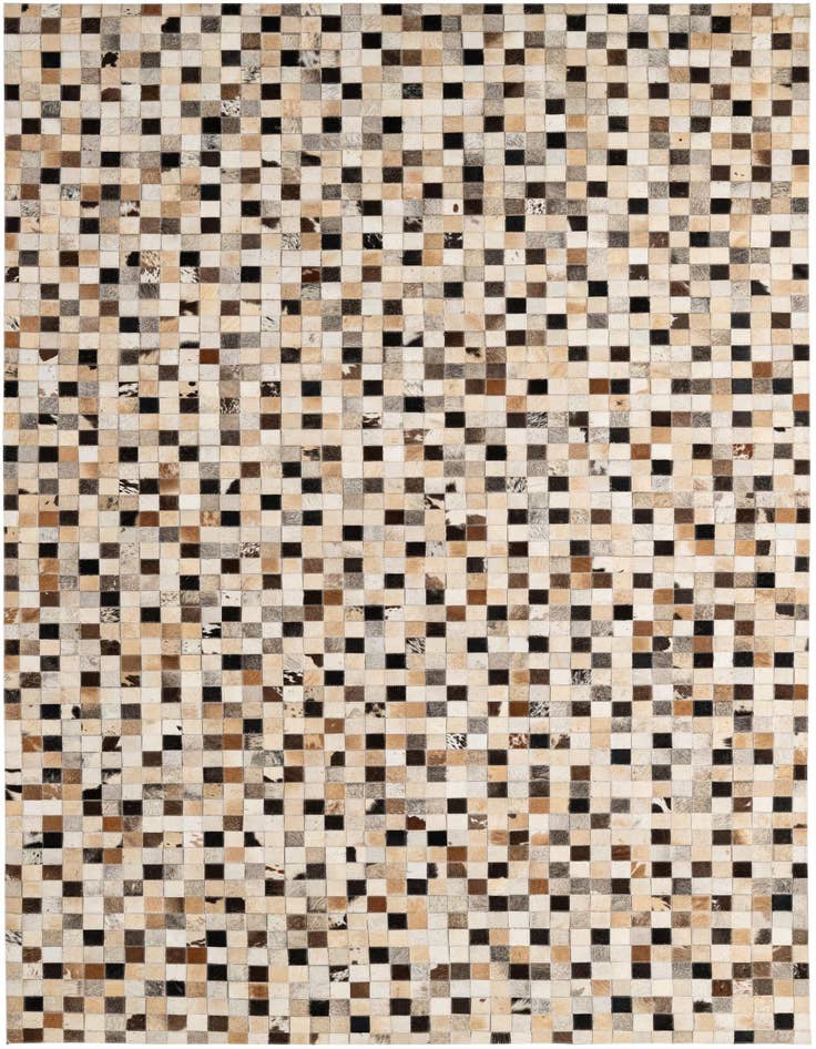 Detail image of 5' 1 x 8' 1 Cowhide - Patchwork Rug