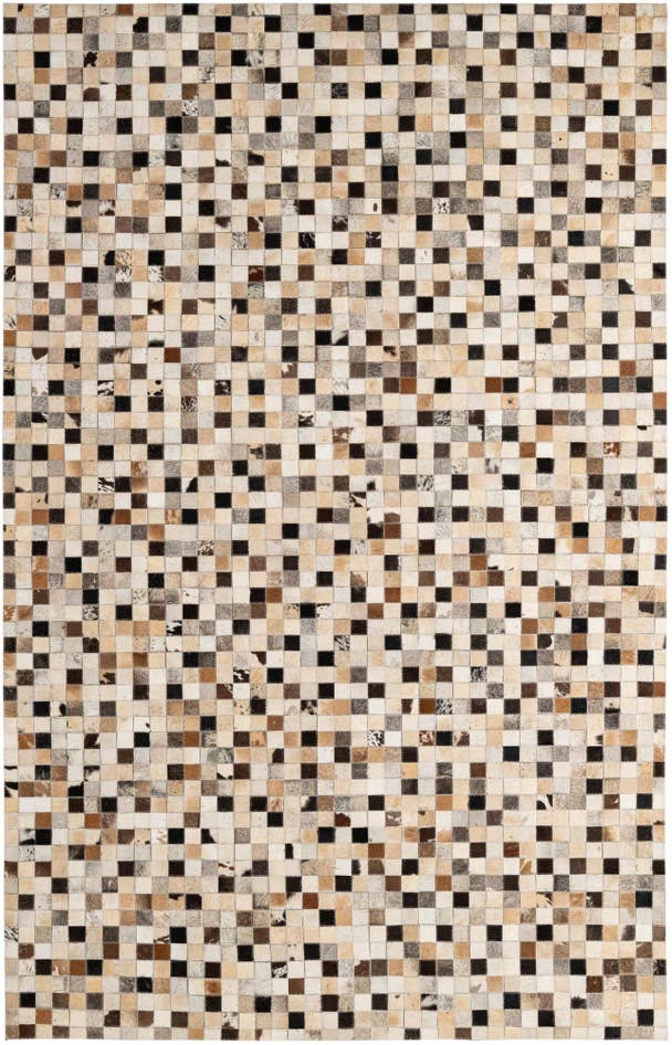 Detail image of 5' 1 x 8' 1 Cowhide - Patchwork Rug