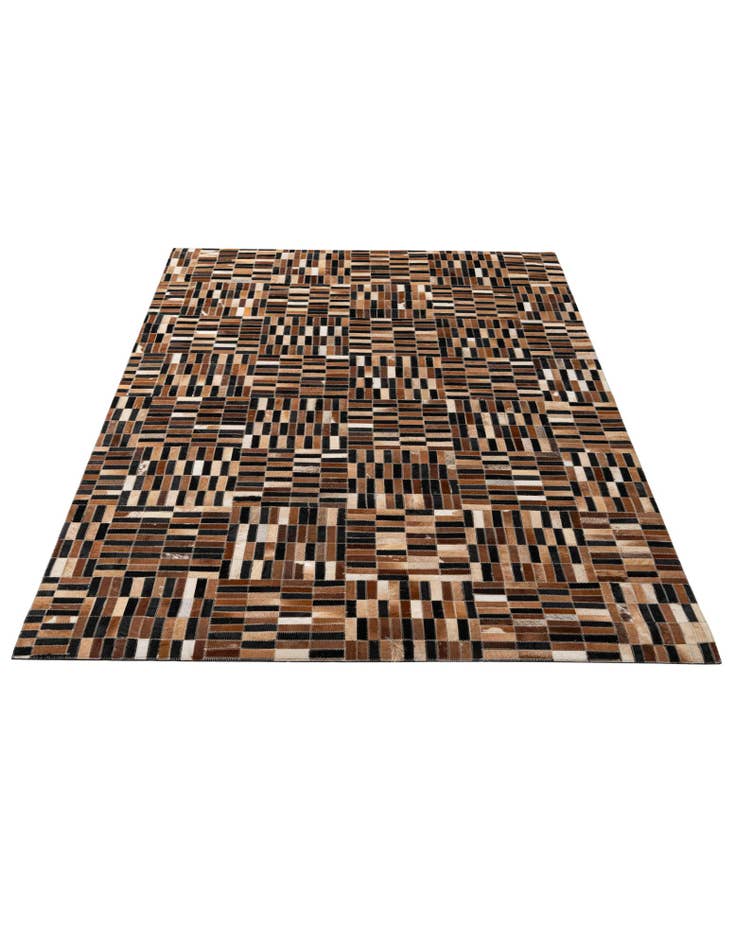 Detail image of 5' 1 x 7' 10 Cowhide - Patchwork Rug