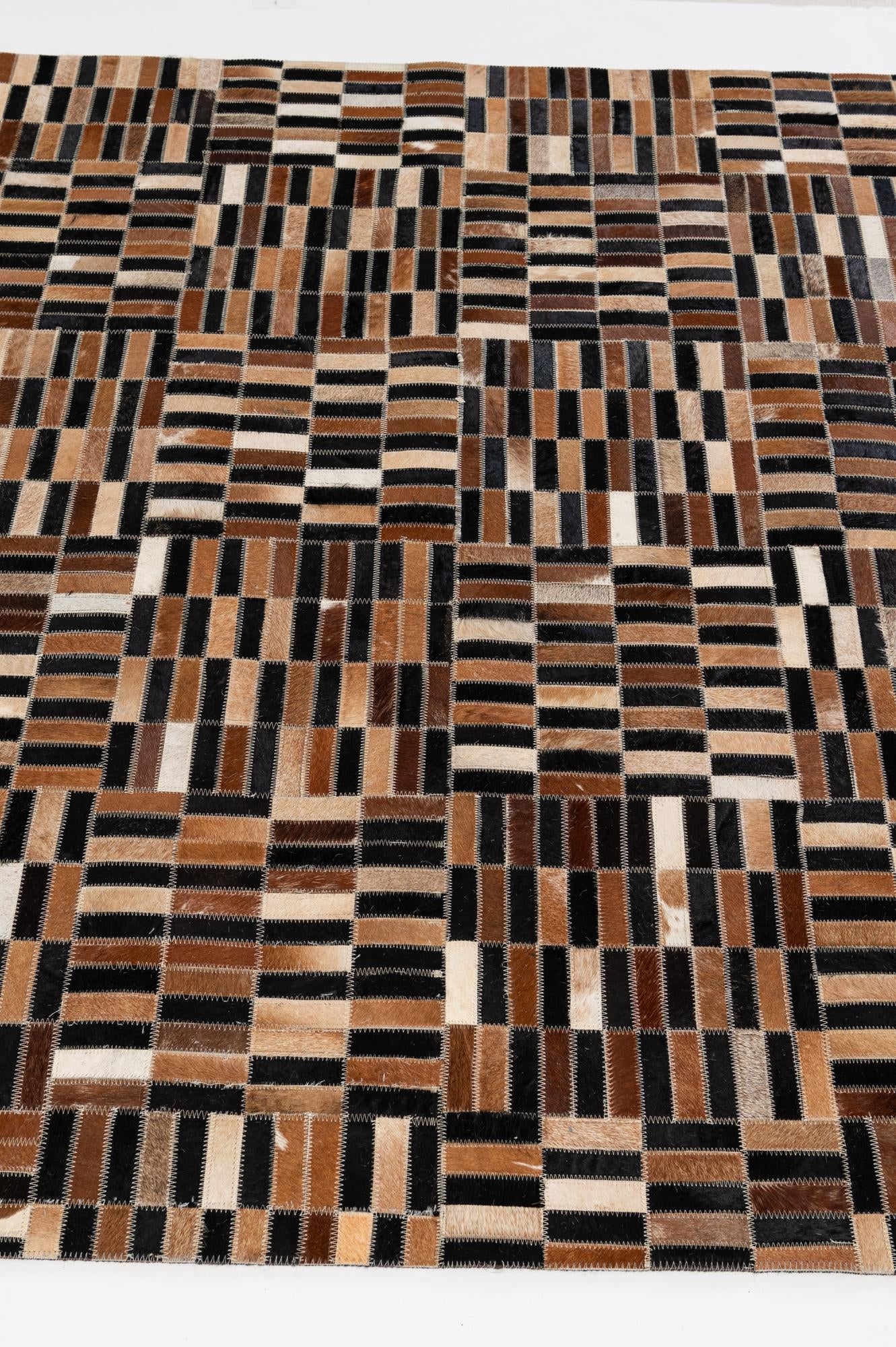 5' 1 x 7' 10 Cowhide - Patchwork Rug