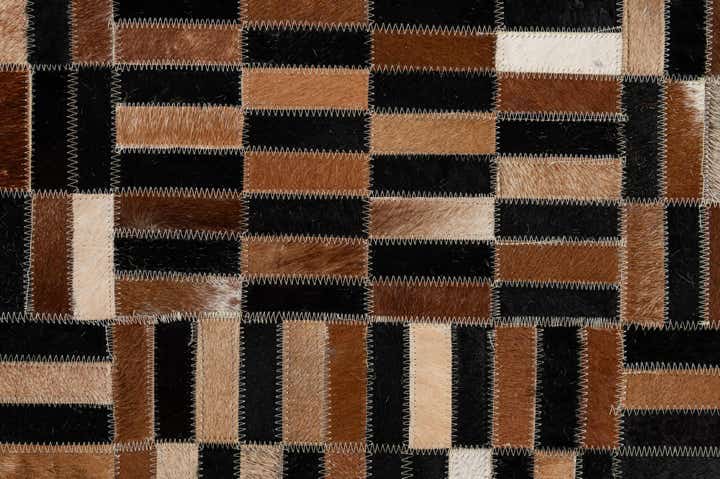 5' 1 x 7' 10 Cowhide - Patchwork Rug