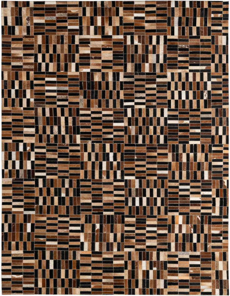 Detail image of 5' 1 x 7' 10 Cowhide - Patchwork Rug