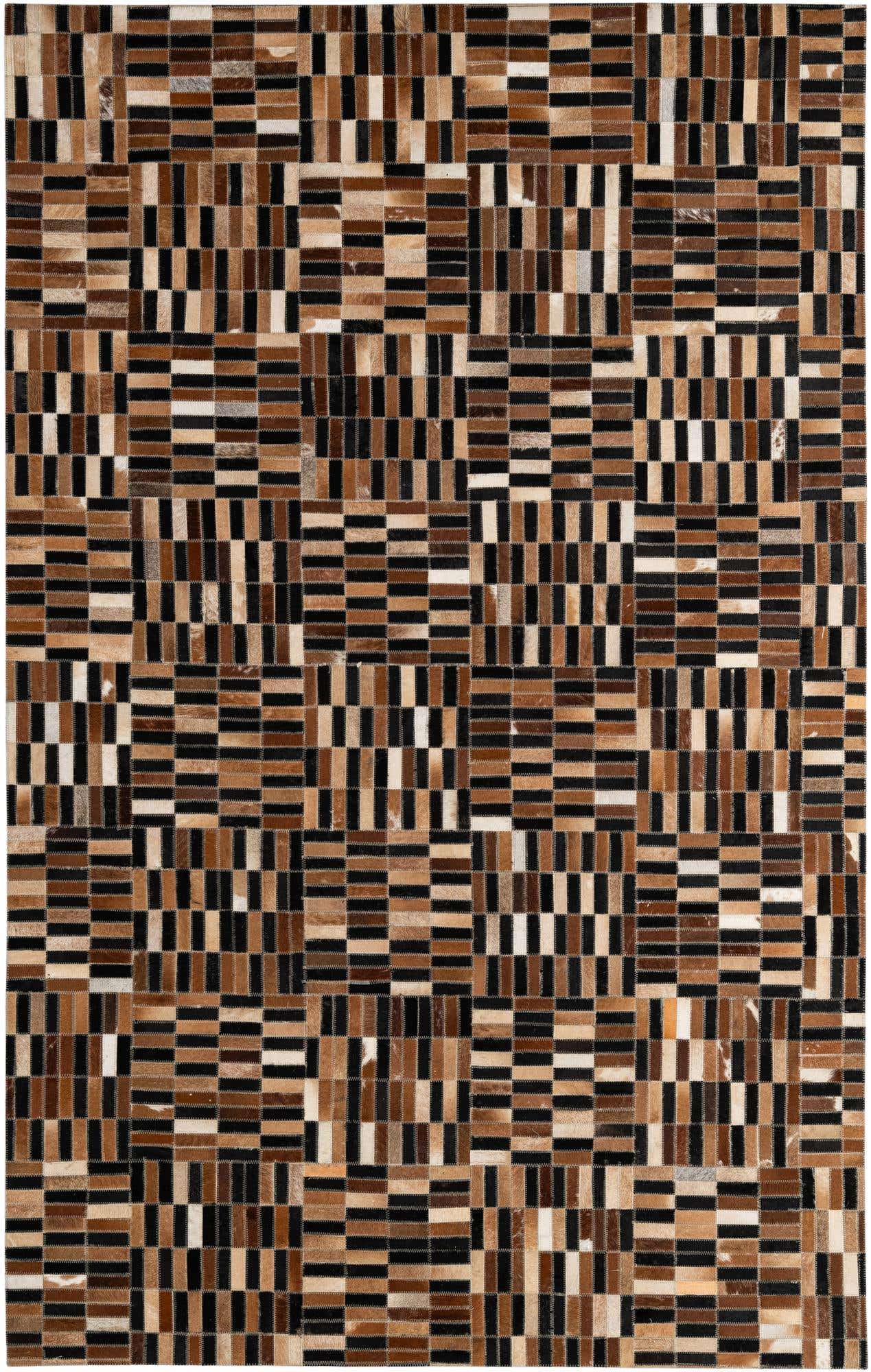 5' 1 x 7' 10 Cowhide - Patchwork Rug