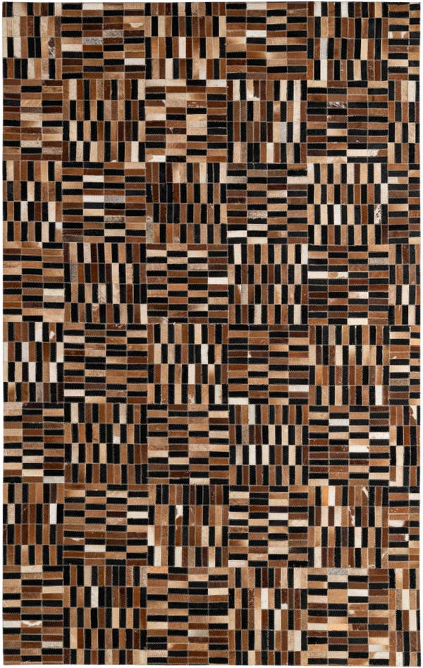 Detail image of 5' 1 x 7' 10 Cowhide - Patchwork Rug